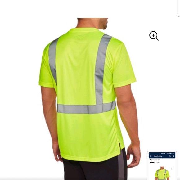 Walls Hi Vis Safety Tee ANSI CLASS 2 3M Scotchlite - Picture 2 of 4